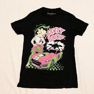 Betty Boop Pink Car Tshirt Womens Size Small Shirt